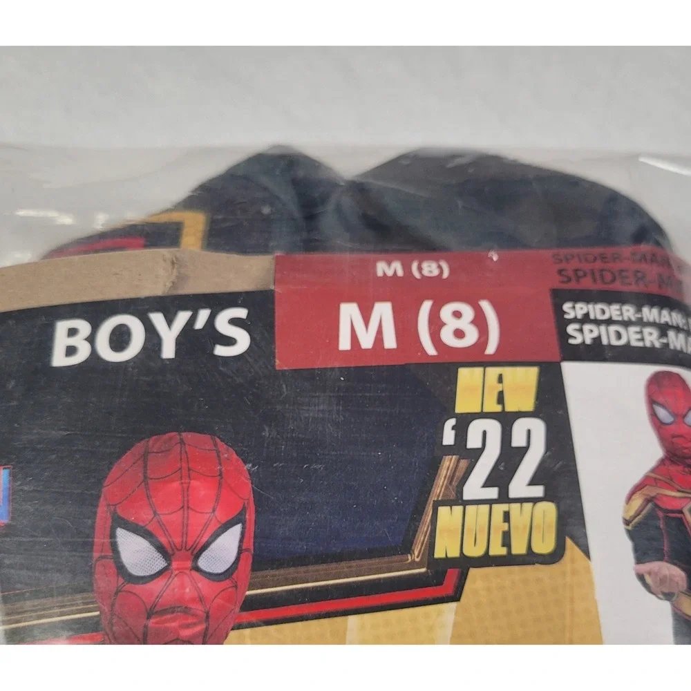 Marvel Spider-Man No Way Home Halloween Costume Boy's Size M (8) (Jazwares)